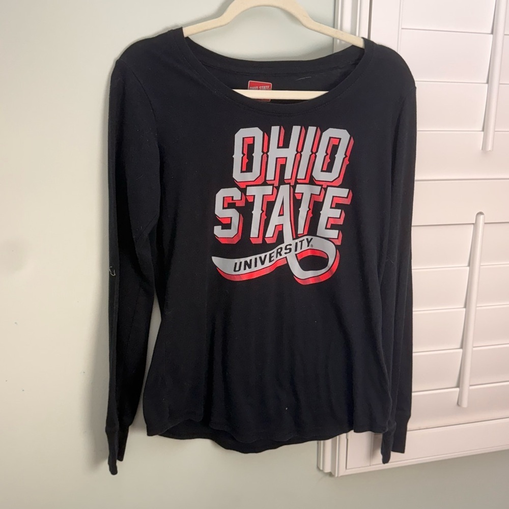 Ohio State University Black Long Sleeve Shirt